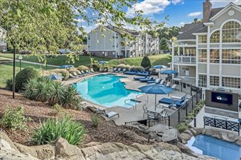 A resort style swimming pool 